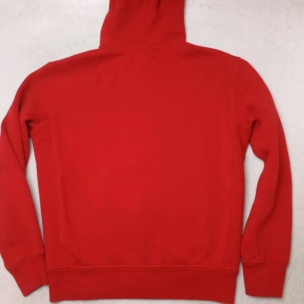 Polo Ralph Lauren Hoodie Mens M Red Full Zip Heavyweight Pockets Logo Classic
